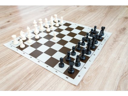 3074 sachova suprava staunton komplet velka hneda