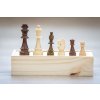 Holzschachfiguren classic groß in Holzkiste