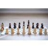 Holzschachset Staunton Schachbrett rollbar B/W