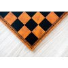 Kunstleder-Schachbrett braun und schwarz