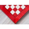 Holzschachbrett Bruyère; glänzend rot und weiß