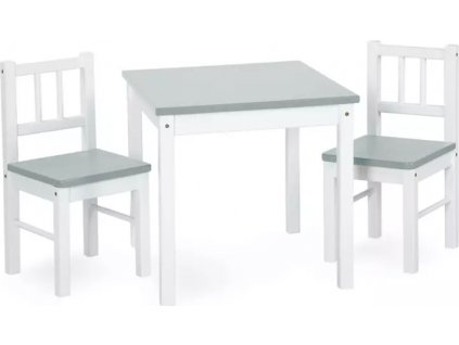Drevený detský stôl a dve stoličky Klups Joy