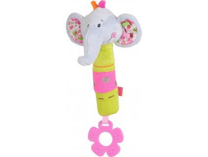 Plyšová pískacia hračka s hryzátkom Baby Ono sloník