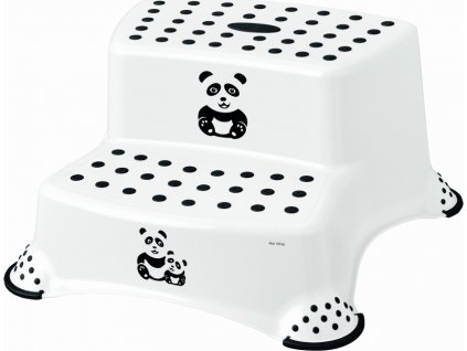 Stolička Keeeper - schodíky s protišmykovou funkciou - Panda, biela