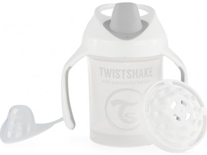 Neodkapávajúci pohár Twistshake so sitkom, 4m+, 230 ml, biely