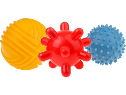 Tullo TULLO Edukačné farebné loptičky 3ks v balení, žltá/červená/modrá