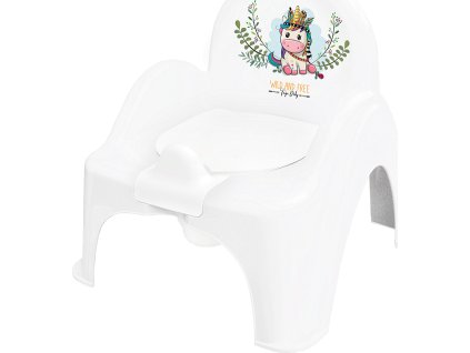 Dětský nočník s poklopem Wild & Free jednorožec bílý