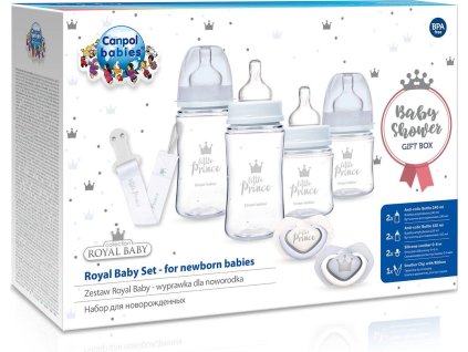 Canpol Babies Canpol Babies Royal Baby Novorodenecká súprava - Malý princ, modrá