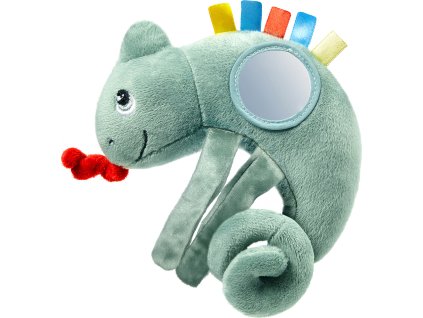 BabyOno BabyOno Závesná plyšová hračka so zrkadlom - Chameleón