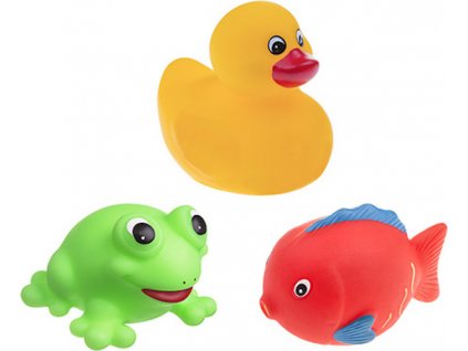 Gumové vodné zvieratá Tullo - kačica, ryba a žaba