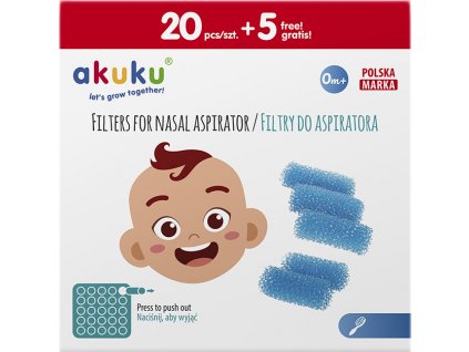 Hygienické filtry do odsávačky nosních hlenů Akuku