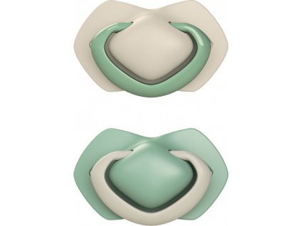 CANPOL 22/655 Symetrický silikonový dudlík 0-6 měsíců Pure Color 2 ks béž.