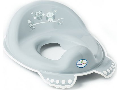 Detské protišmykové záchodové sedadlo sova sivá