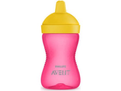 AVENT Netekoucí hrneček 300 ml, tvrdá hubička -  růžová