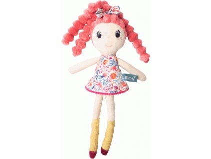 Hencz Toys Měkká hadrová panenka LAURA s růžovými vlásky