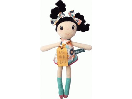 Hencz Toys Měkká hadrová panenka ZUZKA s černými vlásky