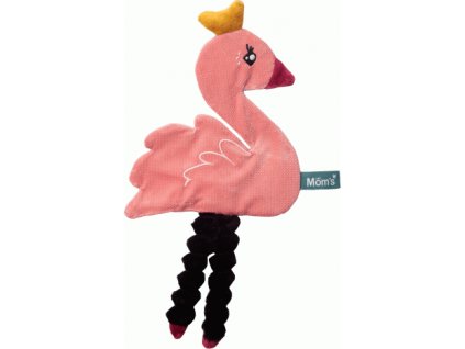 Hencz Toys Roztomilý mazlík/šustík LABUŤ - minky šedá