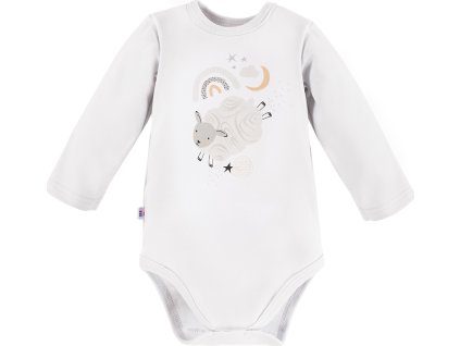 EEVI Kojenecké body s dlouhým rukávem Mellow bílá 74 (6-9m)