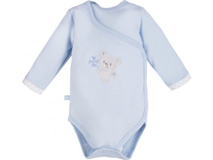 EEVI Detské body s dlhým rukávom Newborn blue 50 (0-1m)