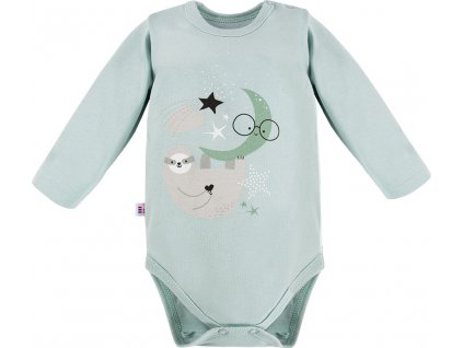 EEVI Kojenecké body s dlouhým rukávem Mellow mátová 80 (9-12m)