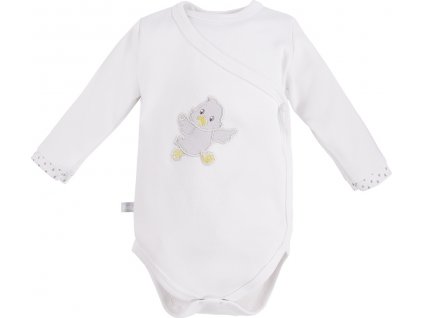 EEVI Detské body s dlhým rukávom Newborn white 62 (3-6m)