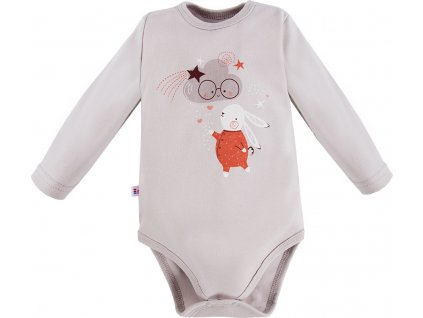 EEVI Detské body s dlhým rukávom Mellow Grey 86 (12-18m)