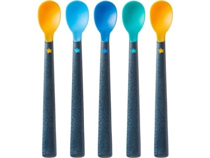 Lžíce s měkkou špičkou a dlouhou rukojetí Tommee Tippee 5 ks.