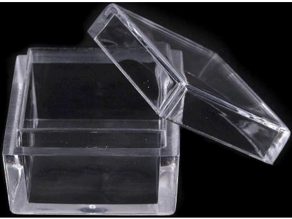Plastová dóza mini 2,5x2,5x1,5 cm čtverec