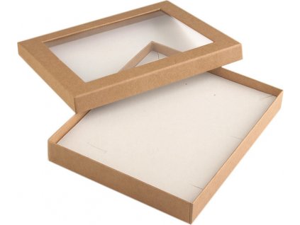 Krabička s průhledem polstrovaná 16x19,5 cm