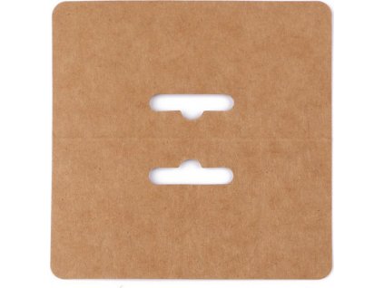 Papírová karta natural / závěs 10x10 cm