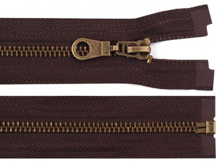 Staromosadzný zips šírka 6 mm dĺžka 85 cm bundový