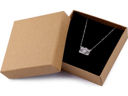 Škatuľka na šperky natural 9x9 cm
