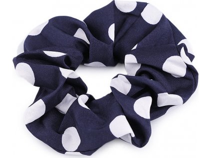 Gumička scrunchie do vlasů, s puntíky