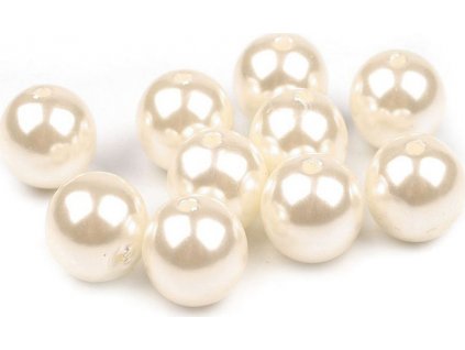 Plastové voskové korálky / perly Glance Ø12 mm