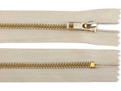 Kovový zips šírka 4 mm dĺžka 16 cm nohavicový