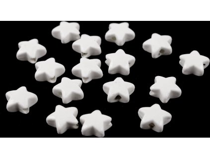 Porcelánové korálky hviezdy Ø15 mm