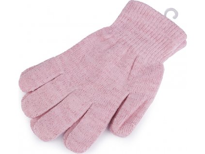 Dámske / dievčenské pletené rukavice s lurexom