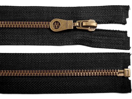 Staromosadzný zips šírka 6 mm dĺžka 60 cm bundový