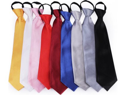 Saténová párty kravata jednobarevná