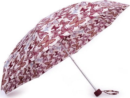 Dámský mini skládací deštník motýl