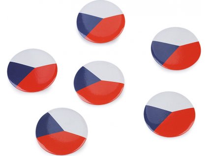 Brož - vlajka Česká republika Ø3,5 cm