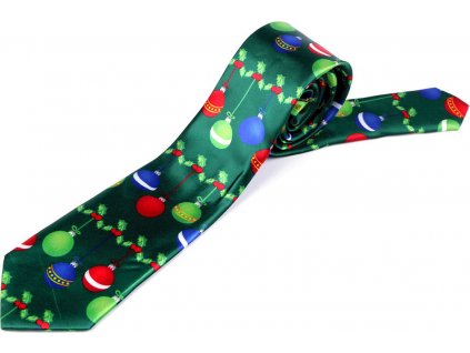 Saténová vianočná kravata