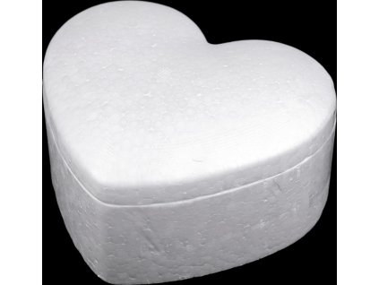Krabička srdca na dotvorenie 12,5x15 cm polystyrén