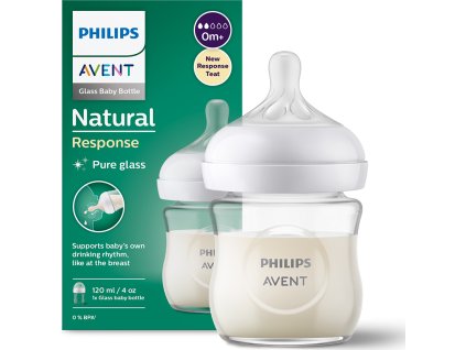 Láhev Avent Natural Response 120 ml +0m skleněná