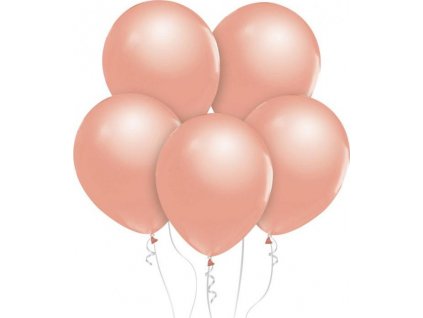 Balónky Beauty&Charm, růžová a zlatá metalíza, 12"/ 10 ks.