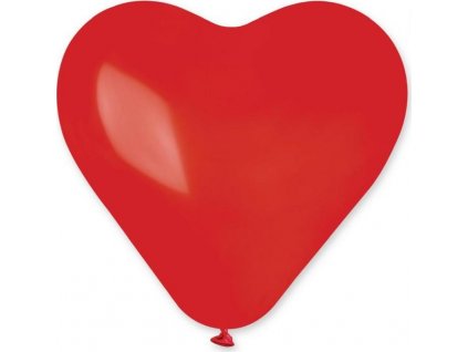 CR17 pastelové balóniky srdce veľké - červené 45/50 ks.