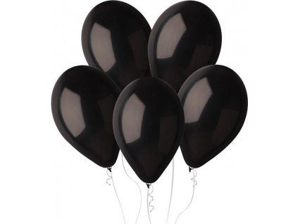 G110 pastelové balónky 12" - černé/100 ks.
