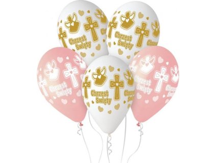 Prémiové heliové balónky dívčí křest, 13 palců/25 ks.