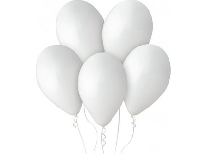 G120 pastelové balónky 13" - bílé 01/ 50 ks.