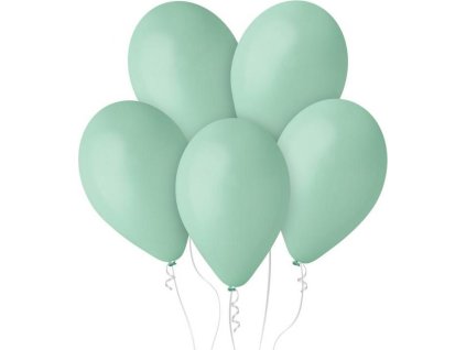 G120 pastelové balónky 13" - tyrkysově zelené 50/50 ks (makaron)